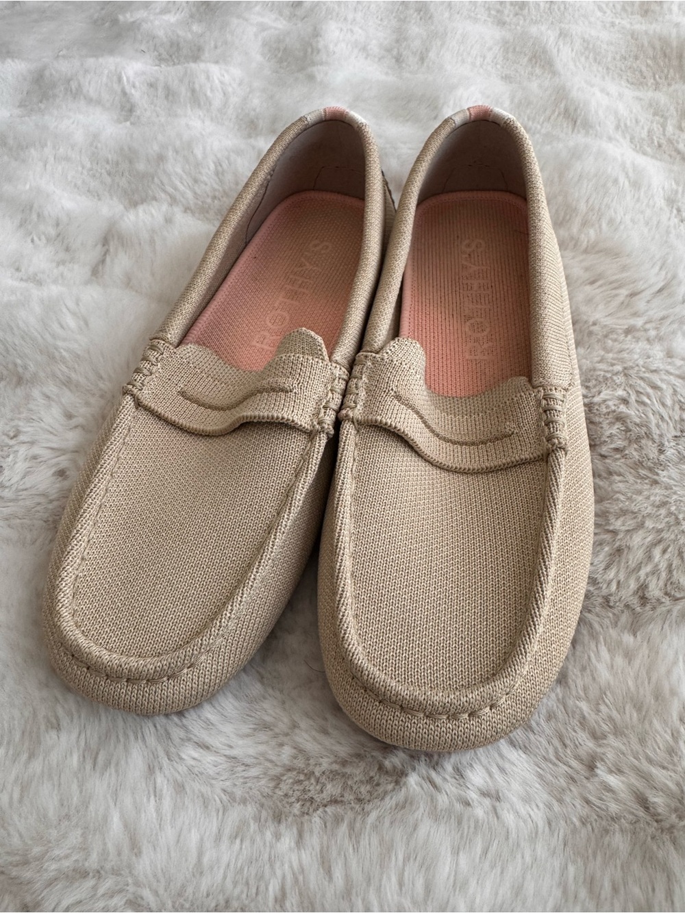 Rothy's Beige Knit Slip-On Loafers for Men